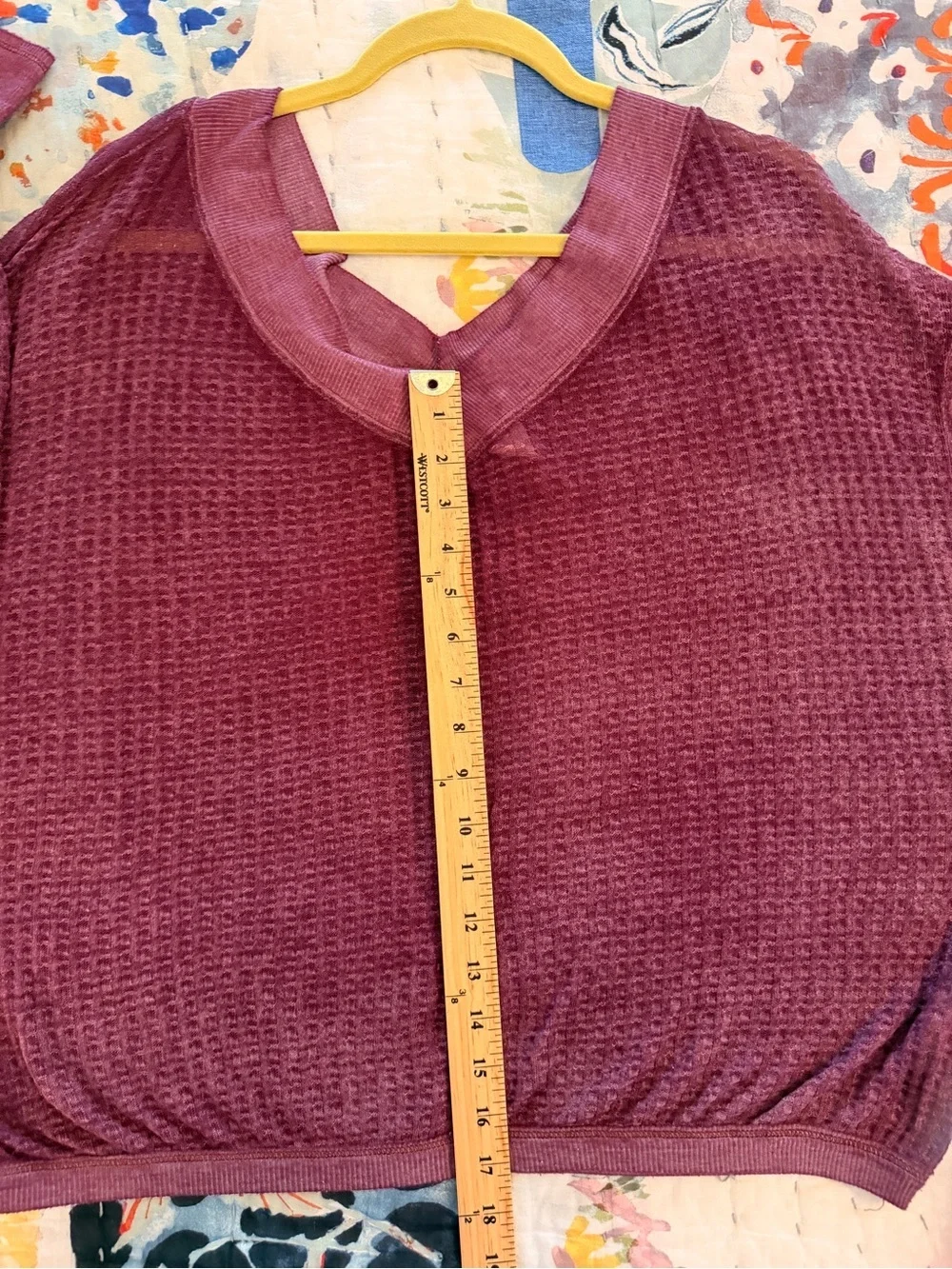 FREE PEOPLE S Maroon Purple South Side Pullover Top